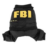 Colete com Calças para Cão e Gato - Agente FBI
