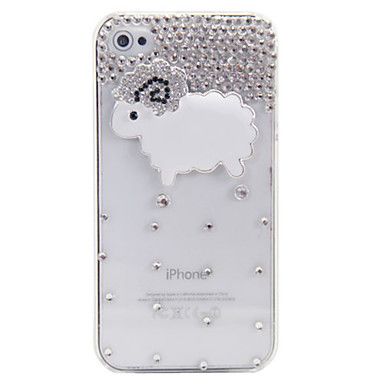 Case Ovelha Zircon Coberto de strass transparente iPhone 5