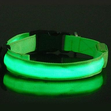 Coleira de Cachorro LED Ajustável-9Protecollar-Várias Cores