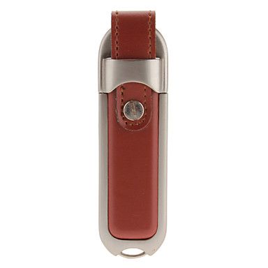 4GB Metal e couro USB 2.0 Pen Drive