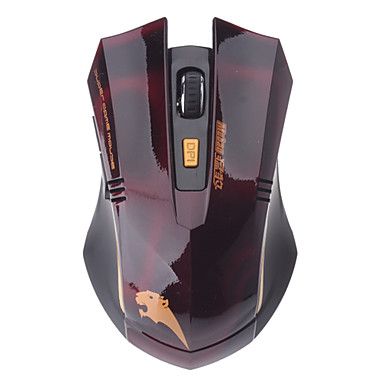 Mouse Profissional sem fio 2.4G Vermelho