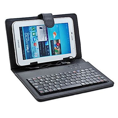 Case Universal c/ Teclado USB QWERTY p/ Tablet de 7 polegada