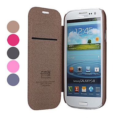Estilo elegante estojo de couro com suporte Galaxy S3