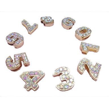 Número decorado Strass colorido DIY Decoração para Cães